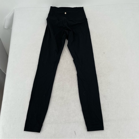 SPIRITUAL GANGSTER Women’s Black Leggings with Shiny Logo down leg size: XS - Picture 2 of 8